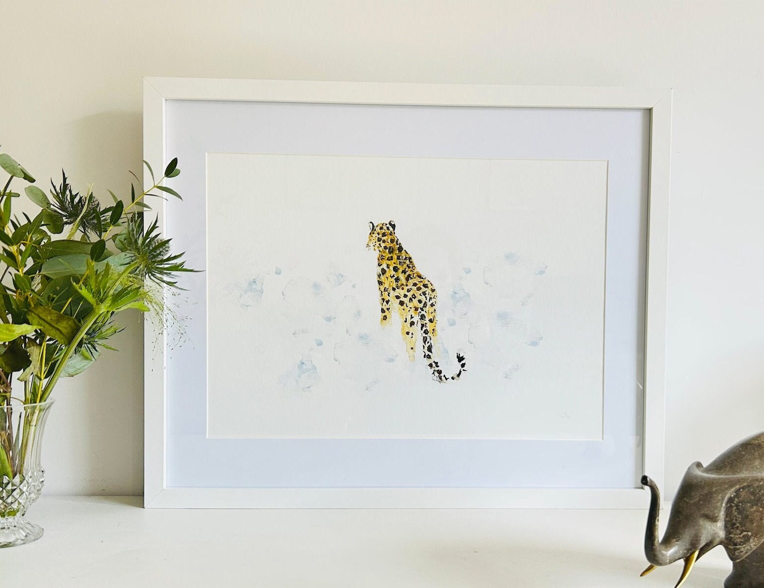Distance, Amur Leopard, Wildlife Print, Leopard, WWF, A3 Gicleé Print