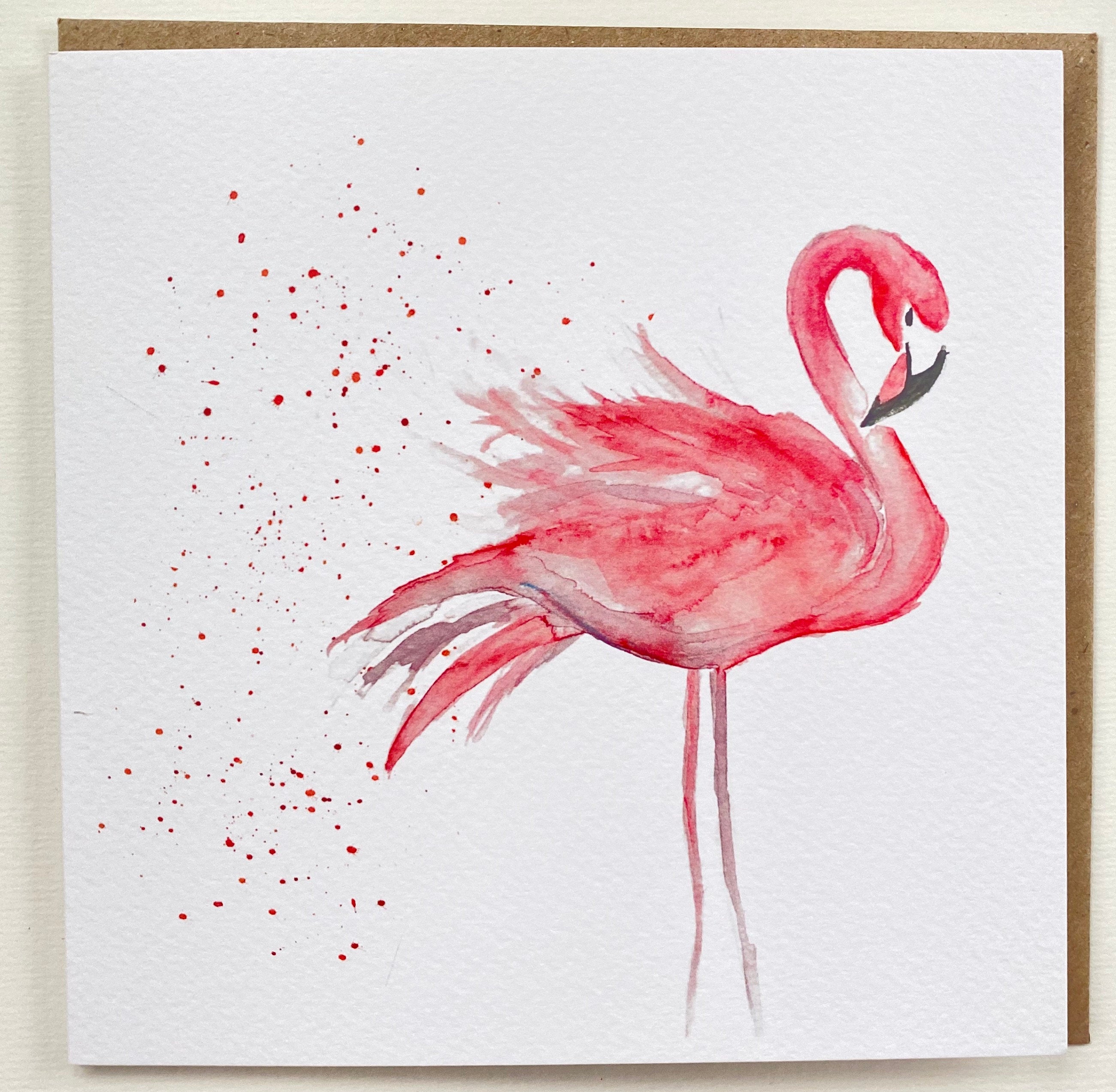 Flamingo 'Lady in Pink' Greeting Card -by Sarah Epsom