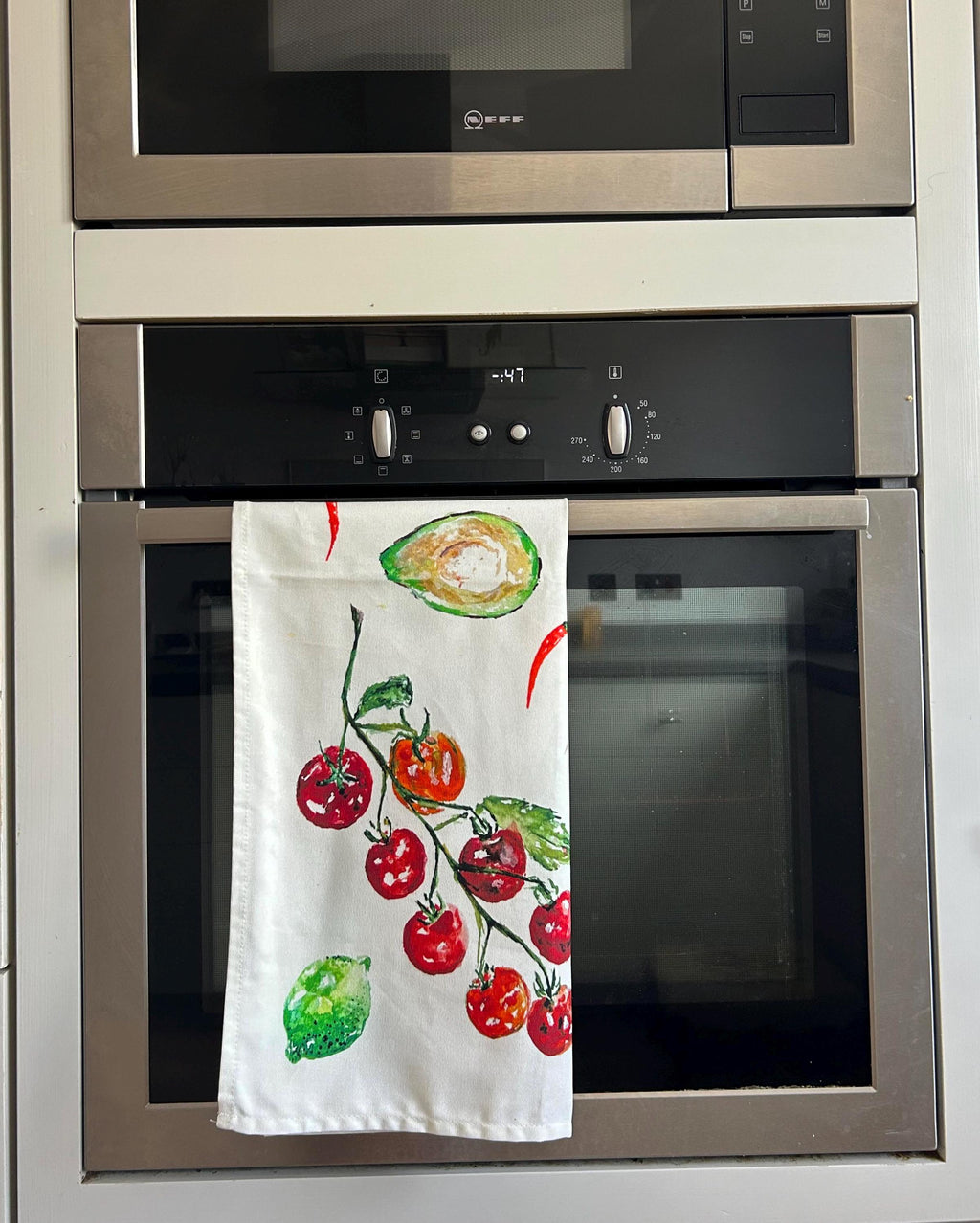 Guacamole, Fiesta, 100% Organic Cotton tea towel, Designed and printed in UK - by Sarah Epsom