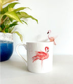 Flamingo Mug, Lady in Pink, Flamingo Design, Fine Bone China Mug - by Sarah Epsom