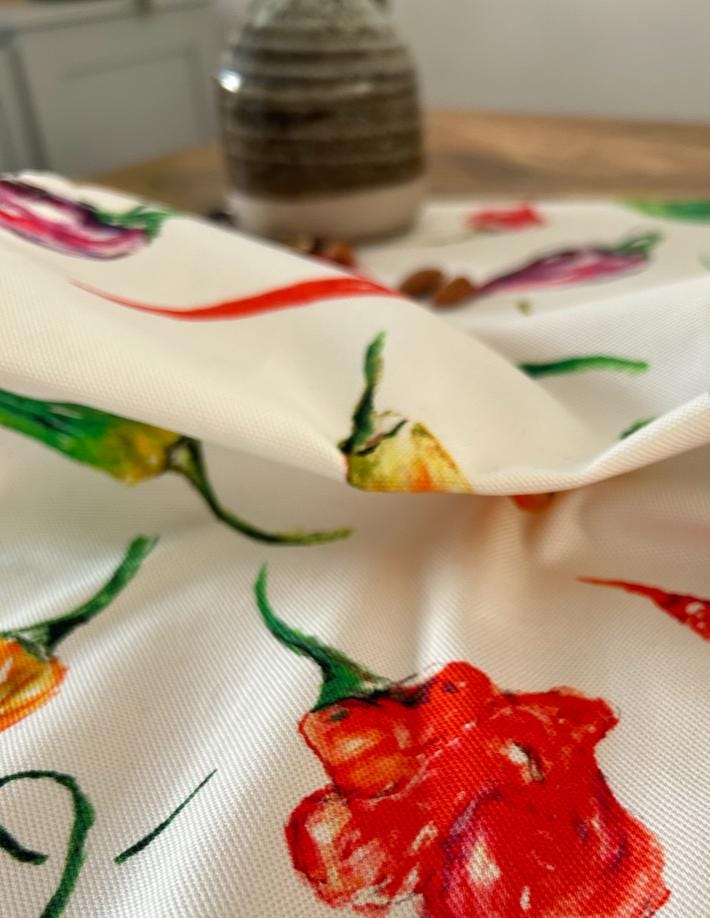 Chilli tea towel, Splash of Spice, 100% Organic Cotton tea towel, Designed and printed in UK - by Sarah Epsom