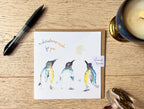 Christmas Penguins, 'A Christmas Wish' Christmas Card - by Sarah Epsom