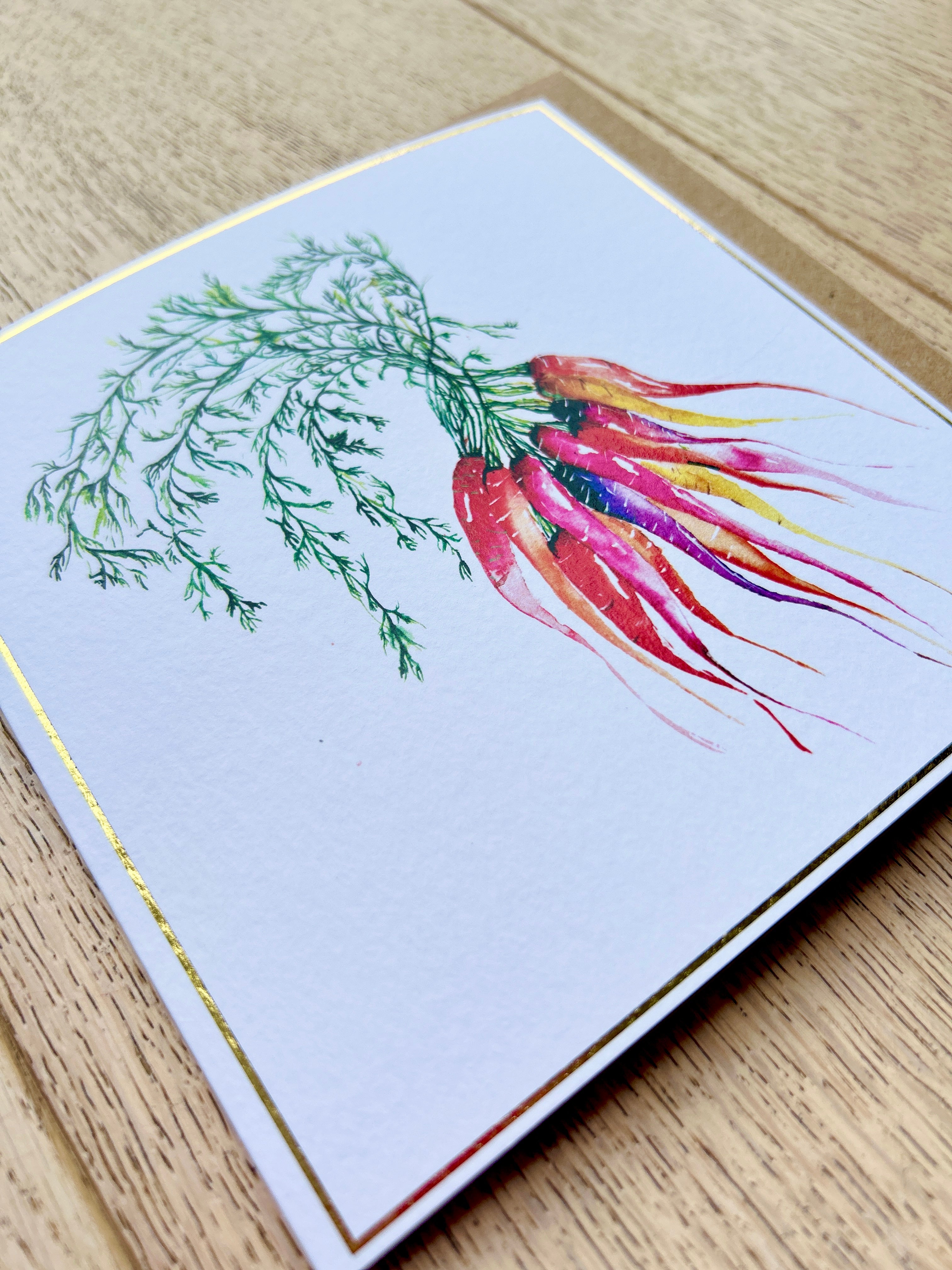 Heritage Carrot 'A Lovely Bunch' Greeting Card - by Sarah Epsom