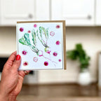Watermelon Radish 'Patchwork Picnic' Greeting Card - by Sarah Epsom