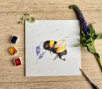 Bumble bee 'Summer Flight'  Greeting Card - by Sarah Epsom
