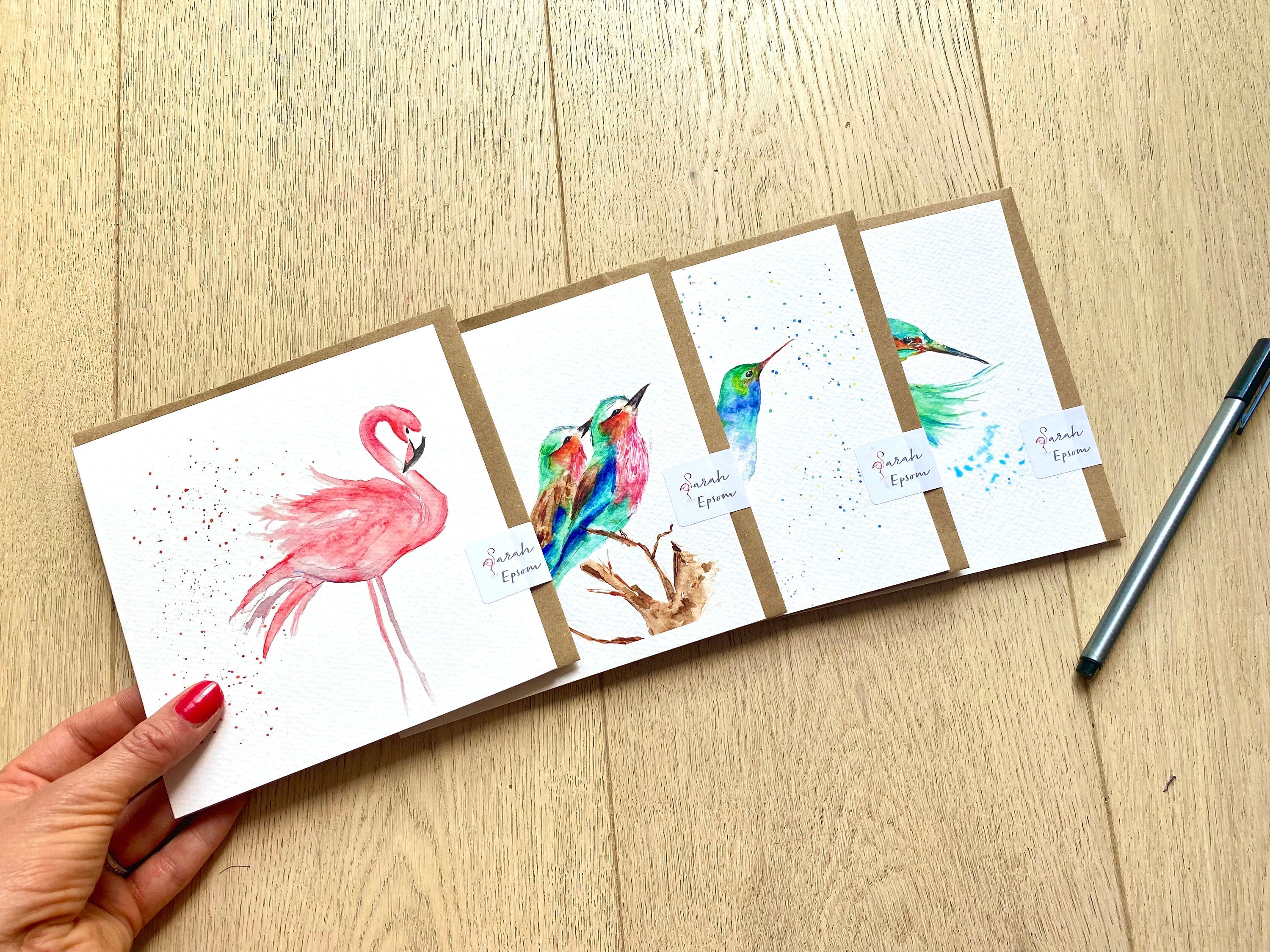 Birds, Greeting Card - by artist Sarah Epsom
