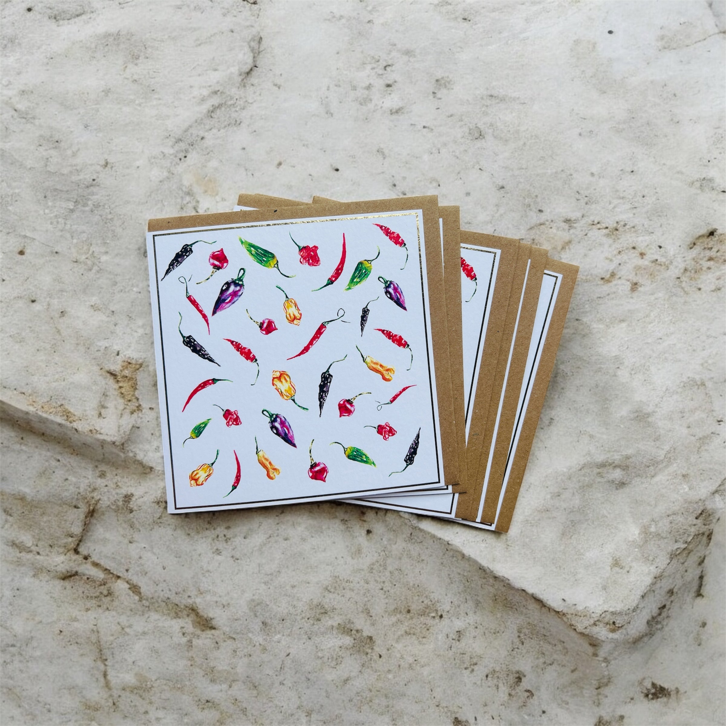 Chilli 'Splash of Spice' Greeting Card - by Sarah Epsom