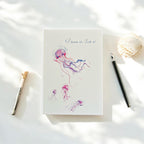 Jellyfish Hardback Journal, Watercolour Art, A5 Notebook, Lined Paper, by Sarah Epsom
