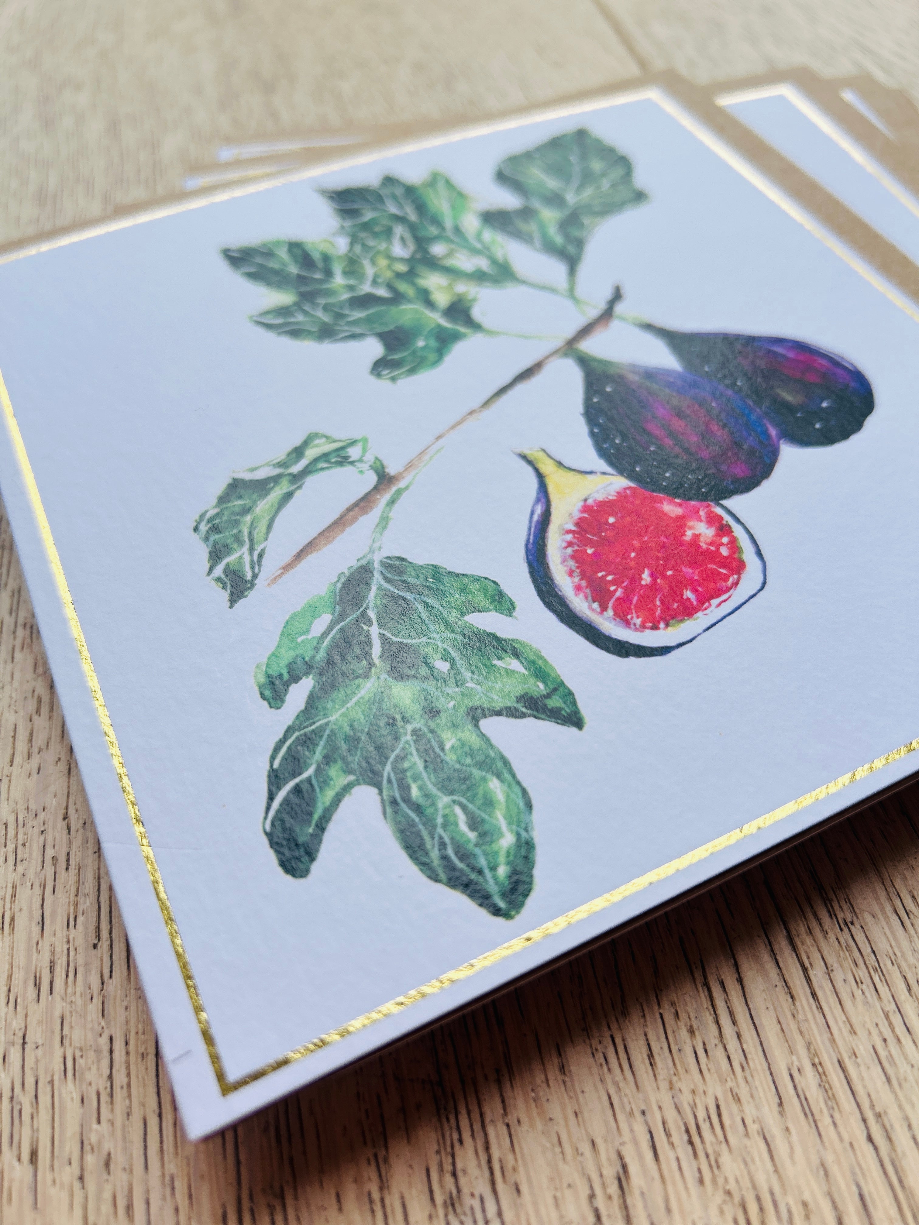 Fig 'Delightful Figs' Greeting Card - by Sarah Epsom