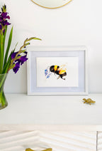 Summer flight, Watercolour Bee, A4 Gicée print