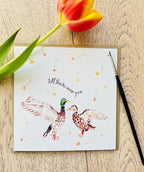 Watercolour Ducks, 'Till there was you' Anniversary Greeting Card - by Sarah Epsom