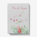 Whale Hardback Journal, Watercolour Art, Mother Whale and Baby Whale, A5 Notebook, Plain Paper, by Sarah Epsom