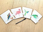 Birds, Greeting Card - by artist Sarah Epsom