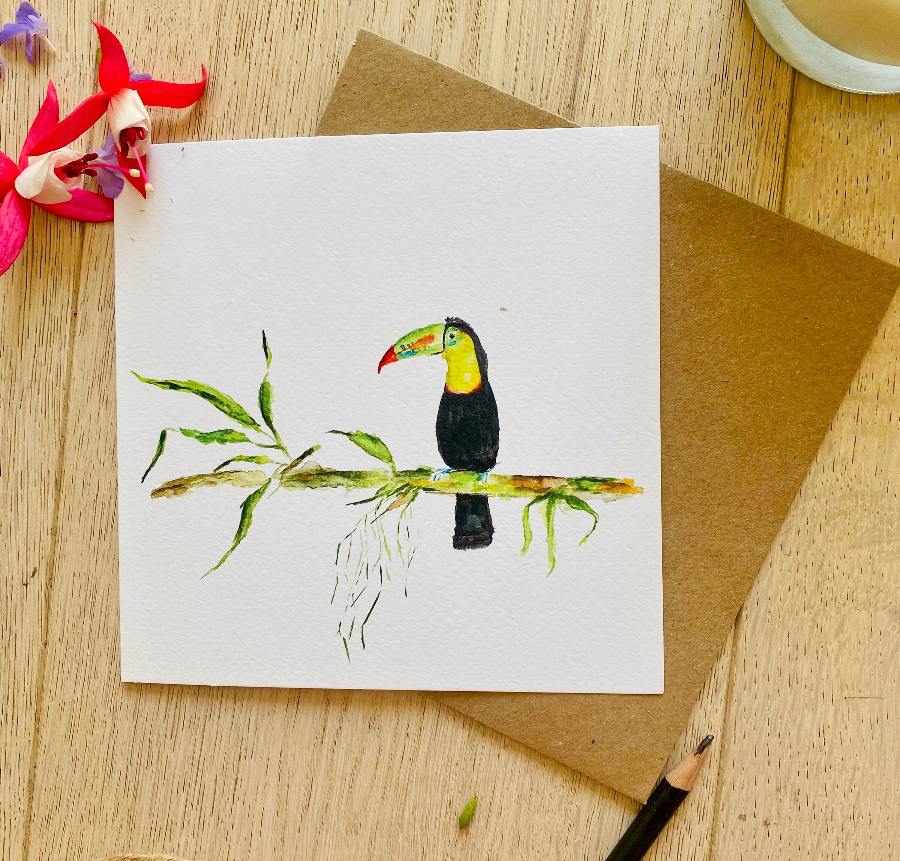 Toucan card, Greeting Card by artist Sarah Epsom