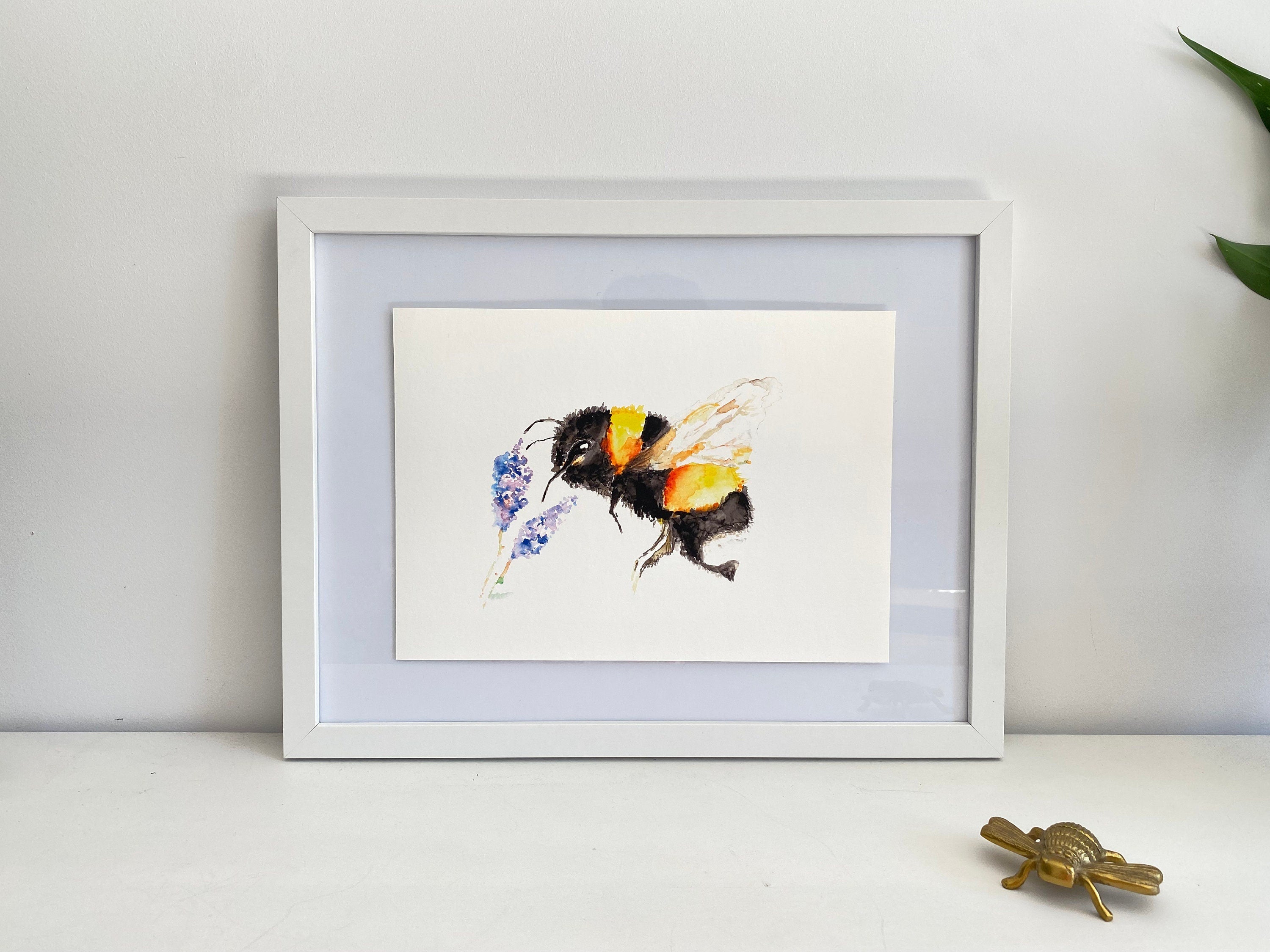 Summer flight, Watercolour Bee, A4 Gicée print