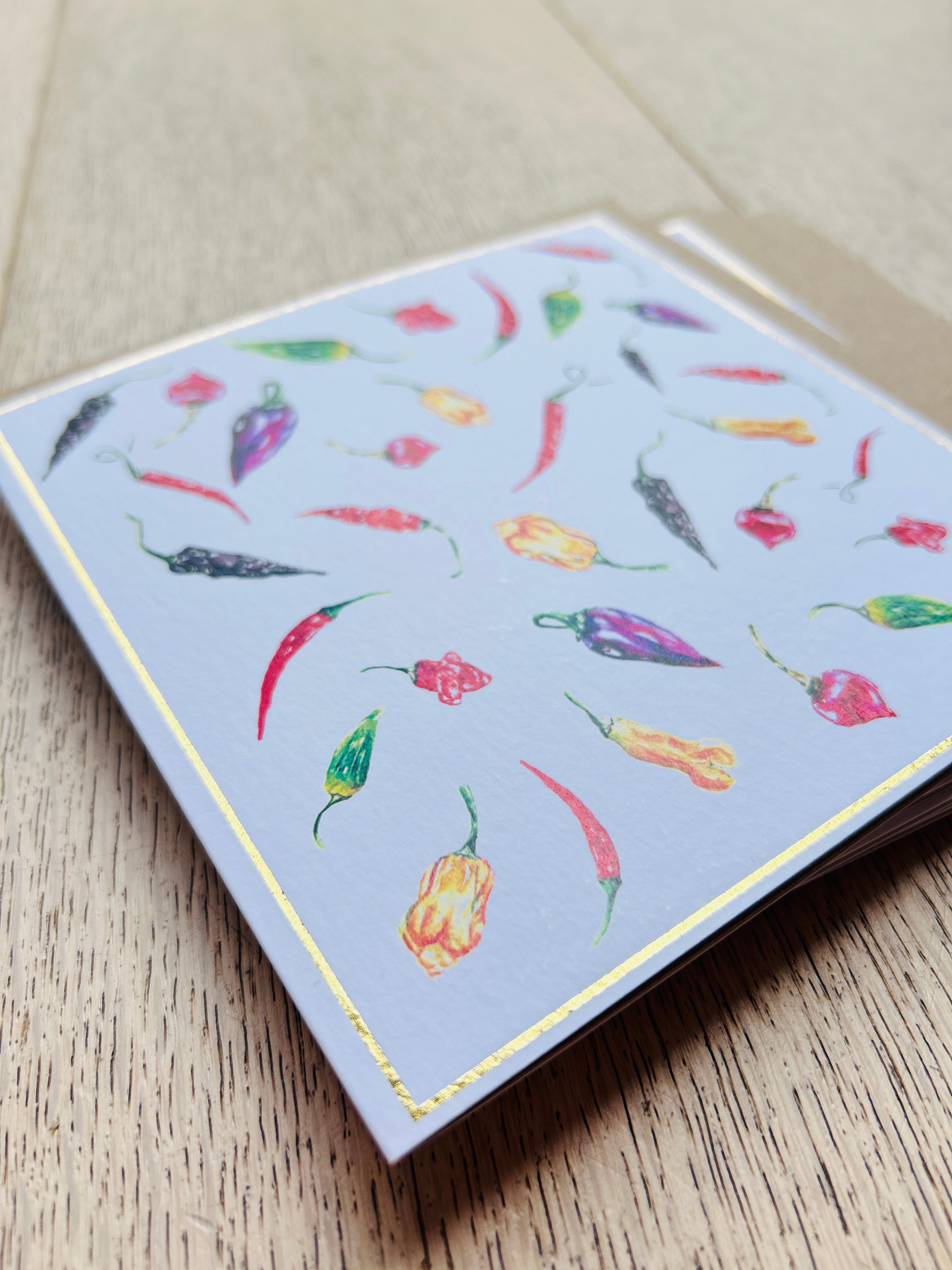 Chilli 'Splash of Spice' Greeting Card - by Sarah Epsom