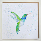 Hummingbird 'Fly to Freedom', Greeting Card - by Sarah Epsom