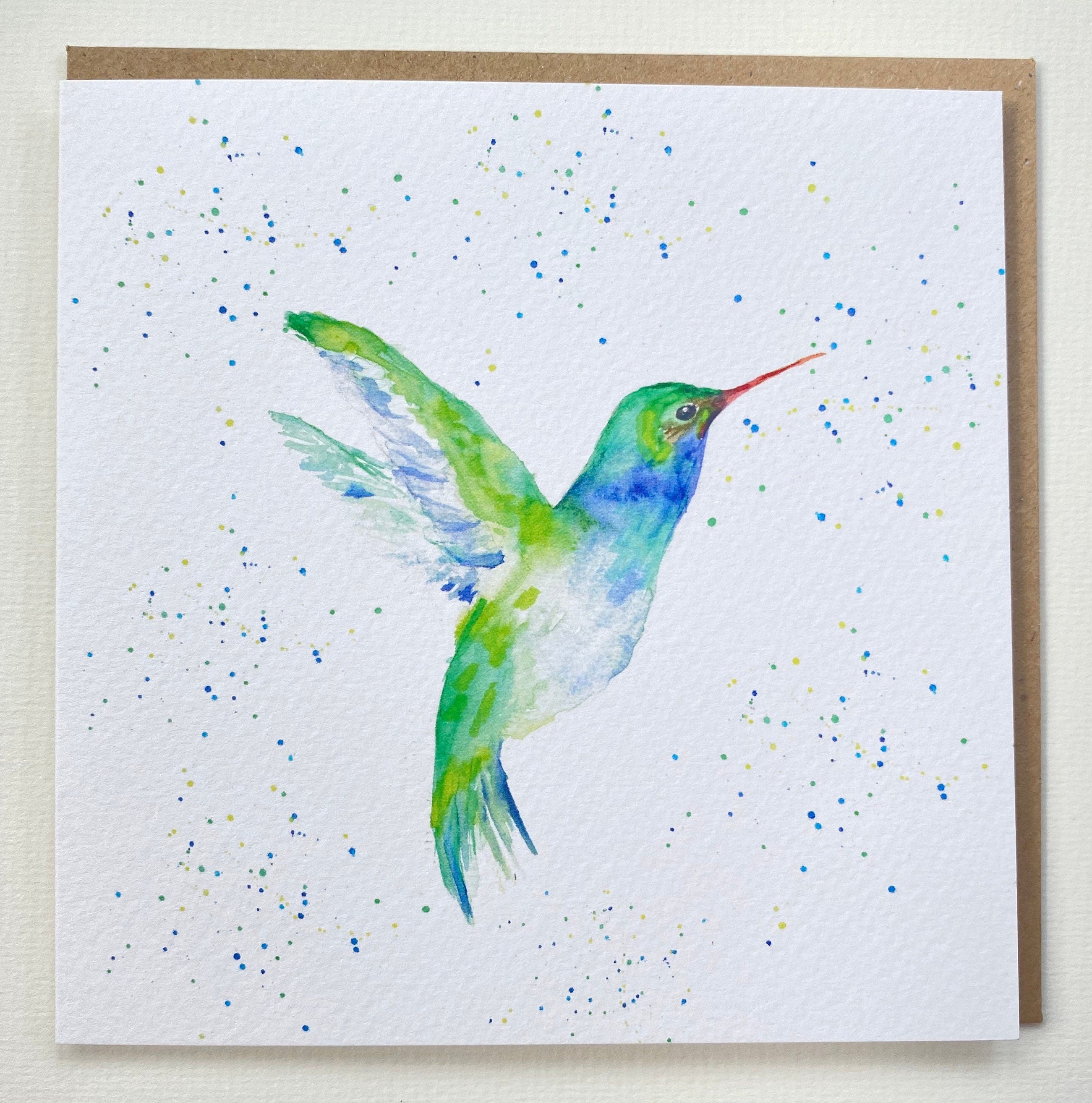 Hummingbird 'Fly to Freedom', Greeting Card - by Sarah Epsom