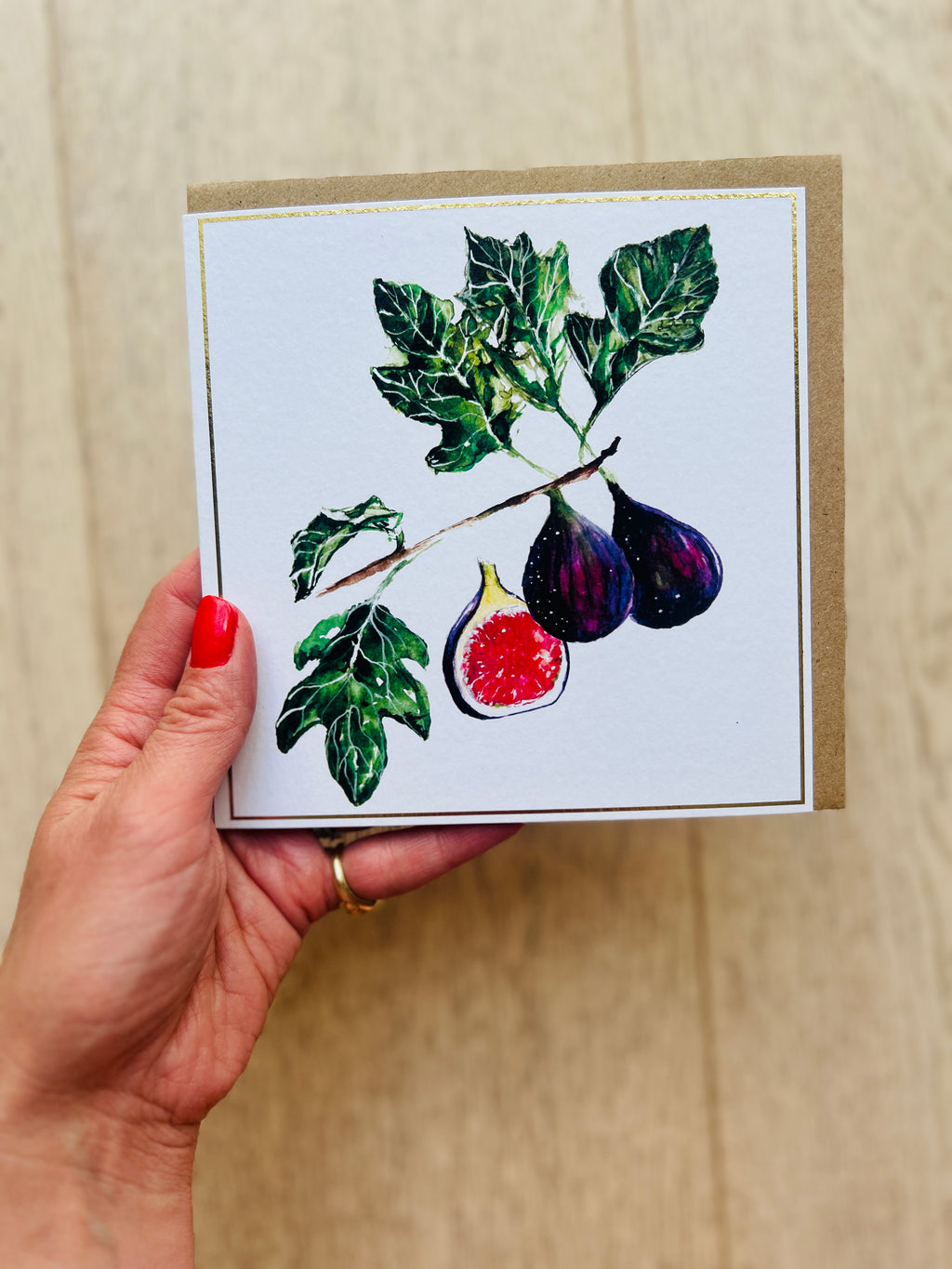 Fig 'Delightful Figs' Greeting Card - by Sarah Epsom