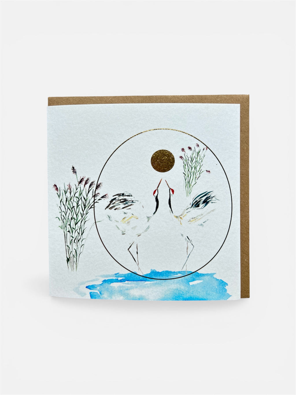 Cranes Anniversary Greeting Card - by artist Sarah Epsom