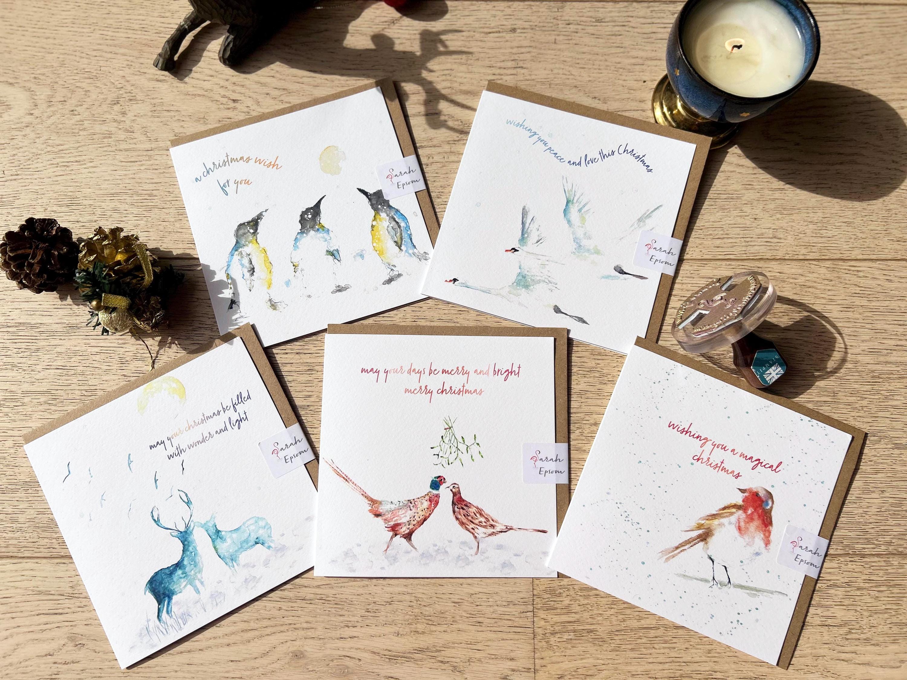 Christmas Card Pack, Greeting Cards - by Sarah Epsom