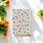 Chilli Hardback Journal, Watercolour Art, A5 Notebook, Lined Paper, by Sarah Epsom