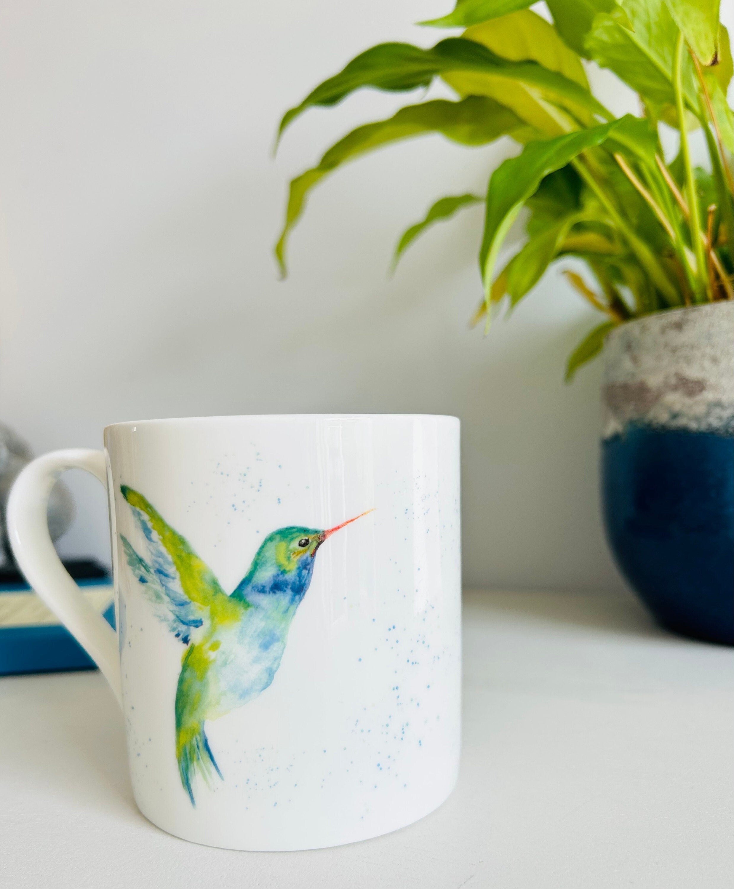 Hummingbird mug, Fly to Freedom, Fine Bone China Mug by Sarah Epsom