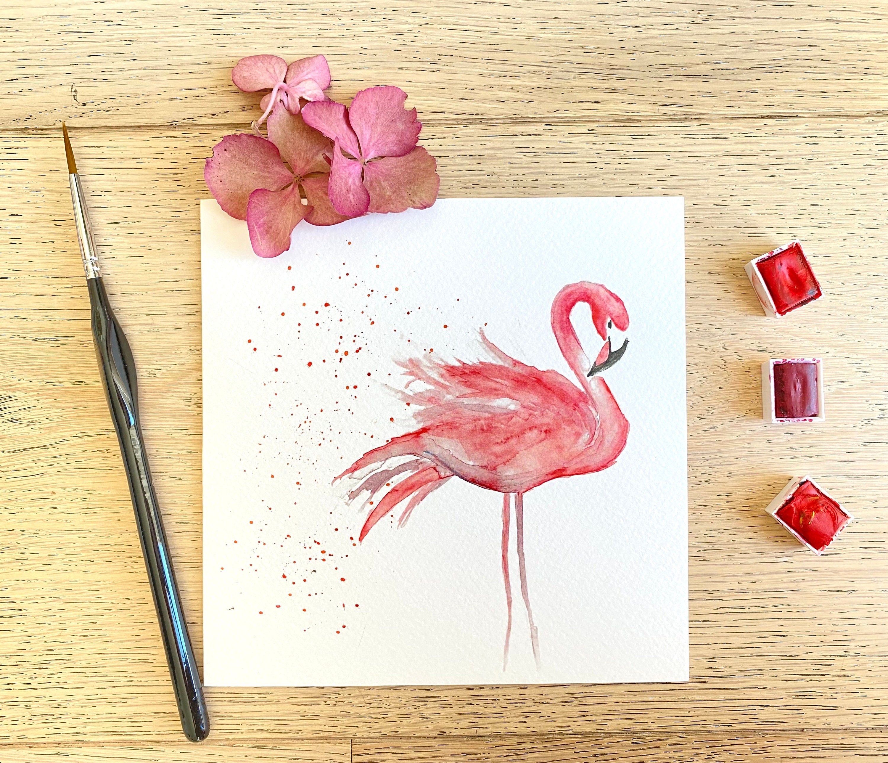 Flamingo 'Lady in Pink' Greeting Card -by Sarah Epsom