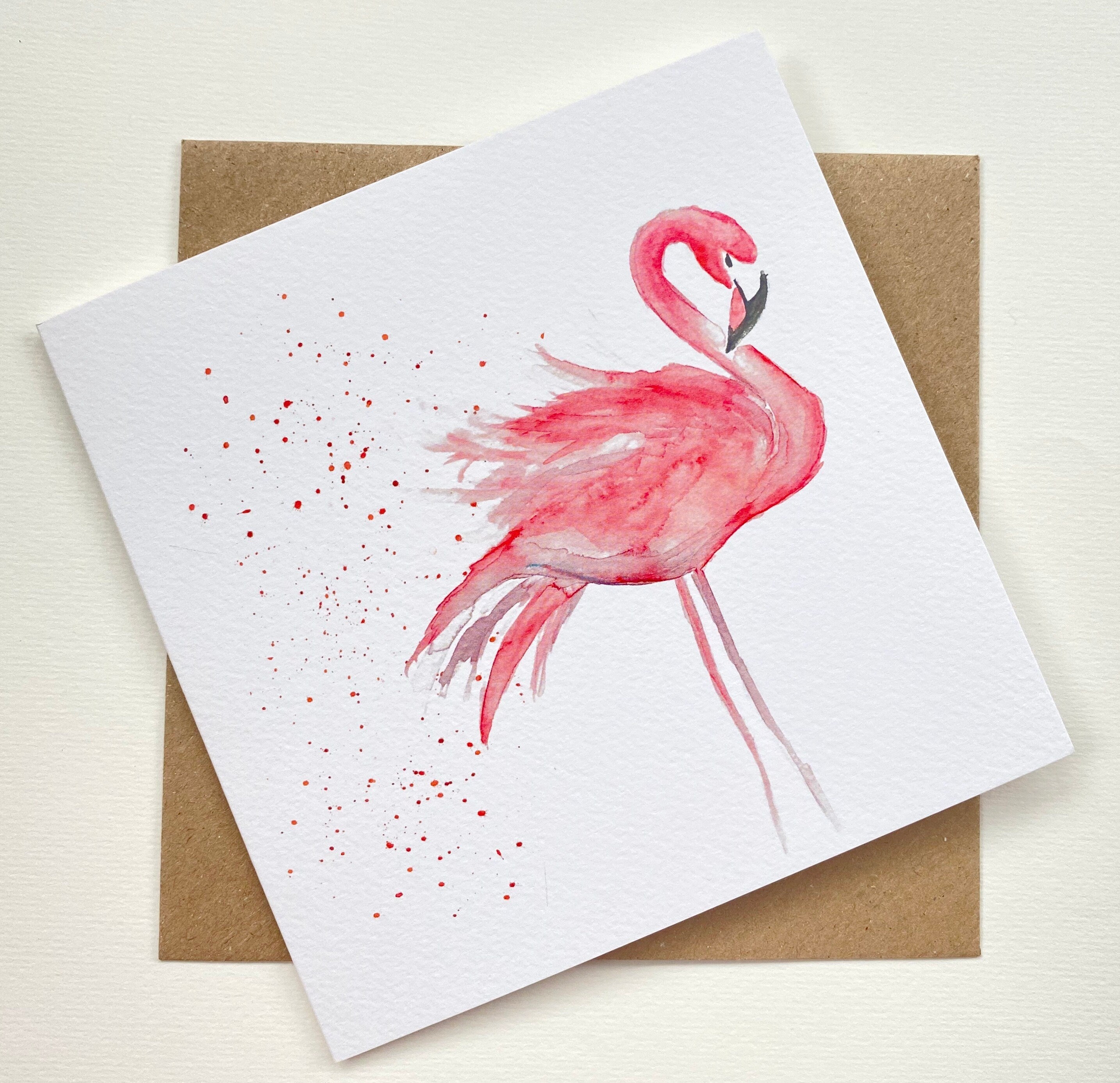 Flamingo 'Lady in Pink' Greeting Card -by Sarah Epsom
