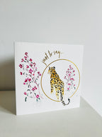 Leopard 'Just to say...' Greeting Card - by artist Sarah Epsom