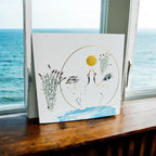Cranes Anniversary Greeting Card - by artist Sarah Epsom