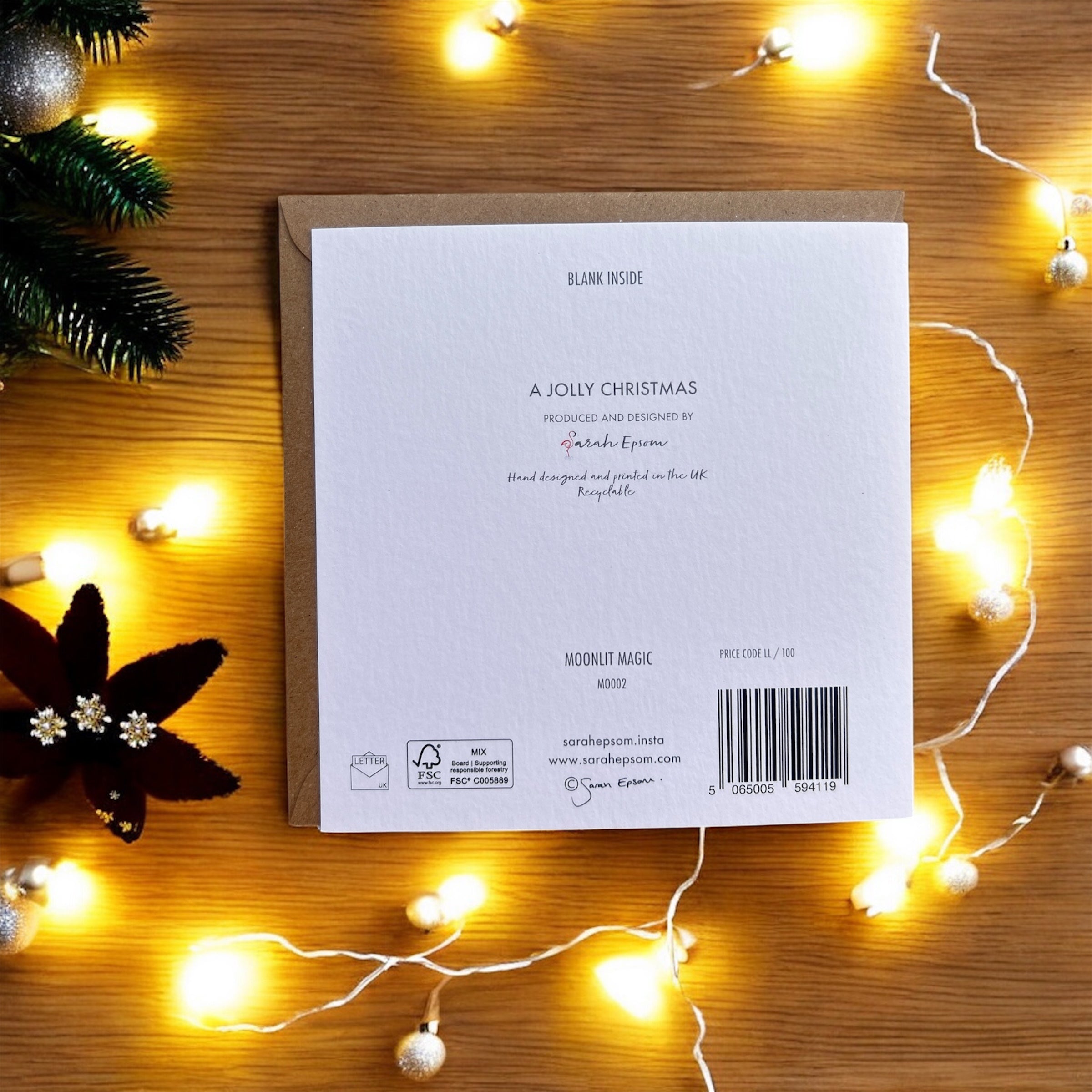 Christmas Card ‘A Jolly Christmas' by Sarah Epsom