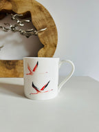 Flamingo Mug, Flying flamingo, Fine Bone China Mug by Sarah Epsom