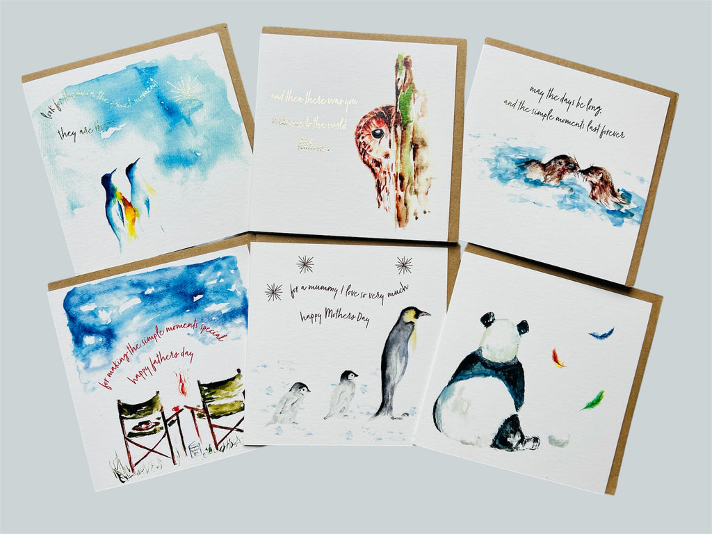 Owl baby 'And then there was you - welcome to the world little one' Greeting Card - by artist Sarah Epsom