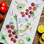 Guacamole, Fiesta, 100% Organic Cotton tea towel, Designed and printed in UK - by Sarah Epsom