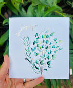 'Thinking of you' Watercolour Greeting Card by Sarah Epsom