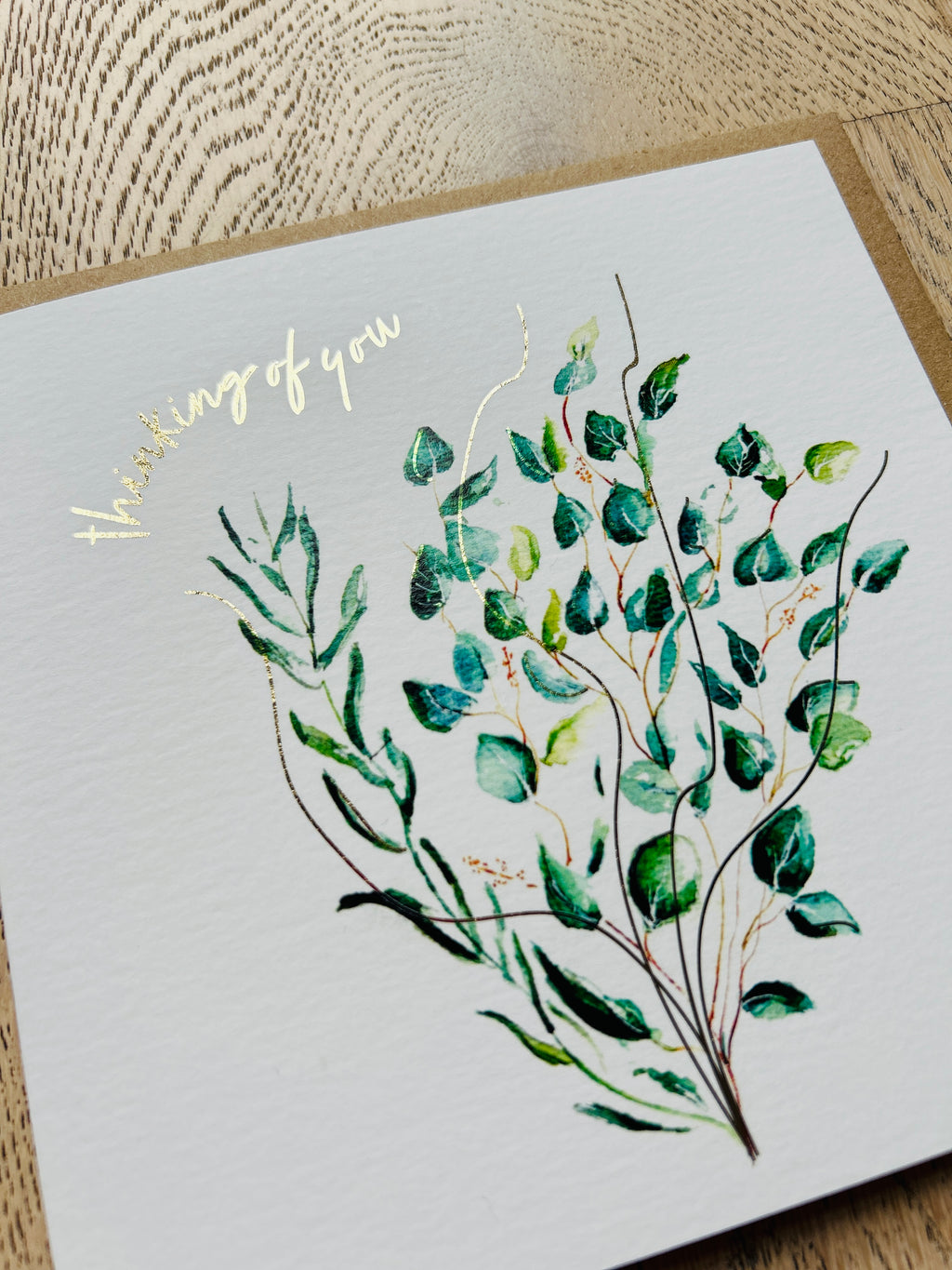 'Thinking of you' Watercolour Greeting Card by Sarah Epsom