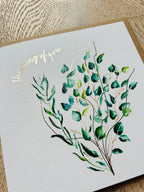 'Thinking of you' Watercolour Greeting Card by Sarah Epsom