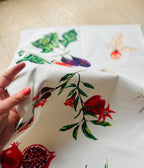 Fruit tea towel, Fruit Medley, 100% Organic Cotton tea towel, Designed and printed in UK - by Sarah Epsom - Available for pre-order