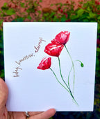 Poppy 'Today, tomorrow, always' Greeting Card - by Sarah Epsom