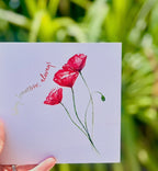 Poppy 'Today, tomorrow, always' Greeting Card - by Sarah Epsom
