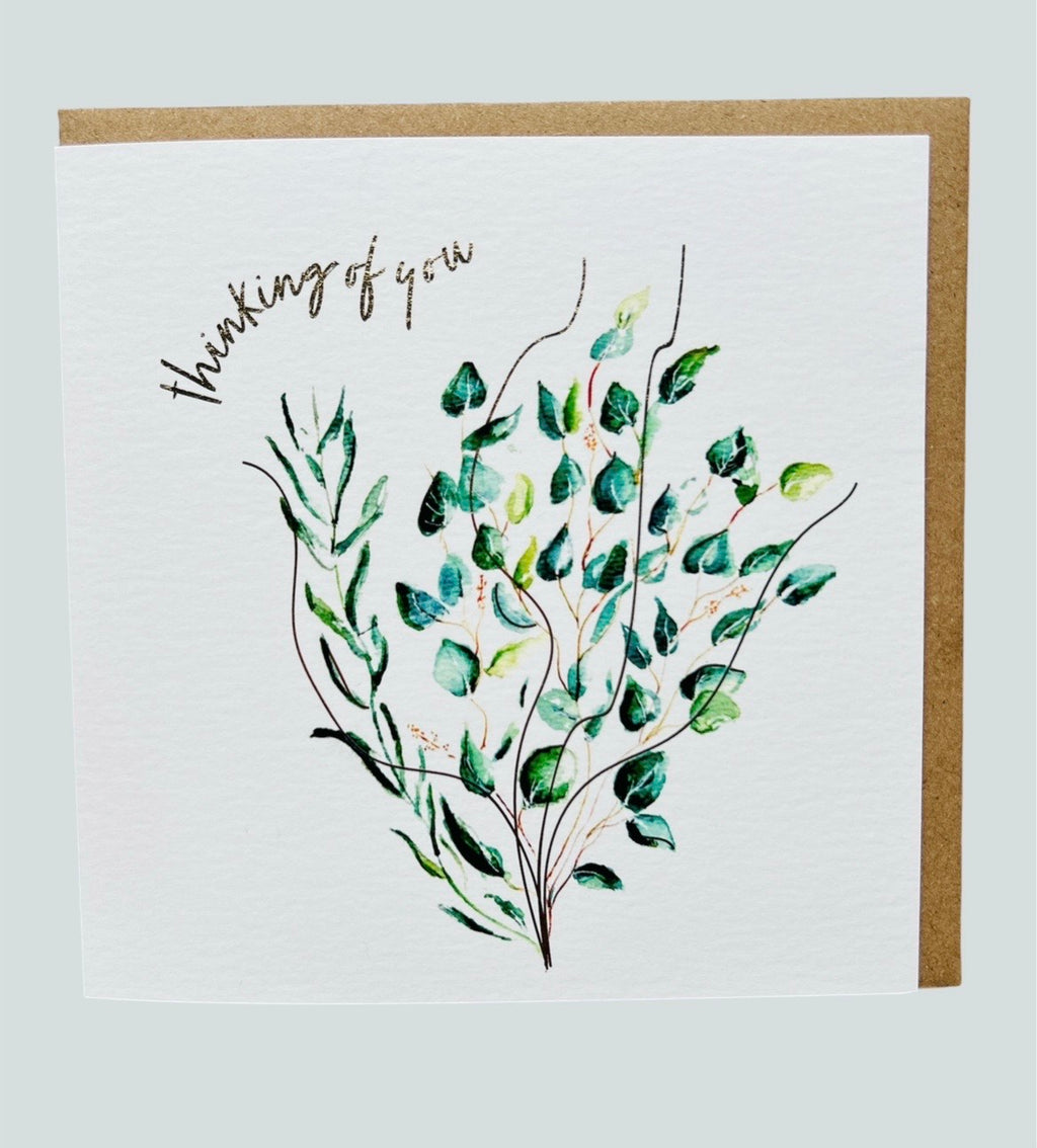 'Thinking of you' Watercolour Greeting Card by Sarah Epsom