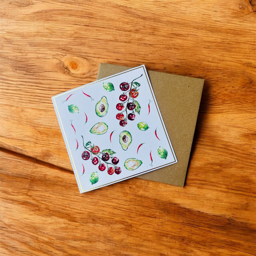 Fiesta 'Guacamole' Greeting Card - by Sarah Epsom