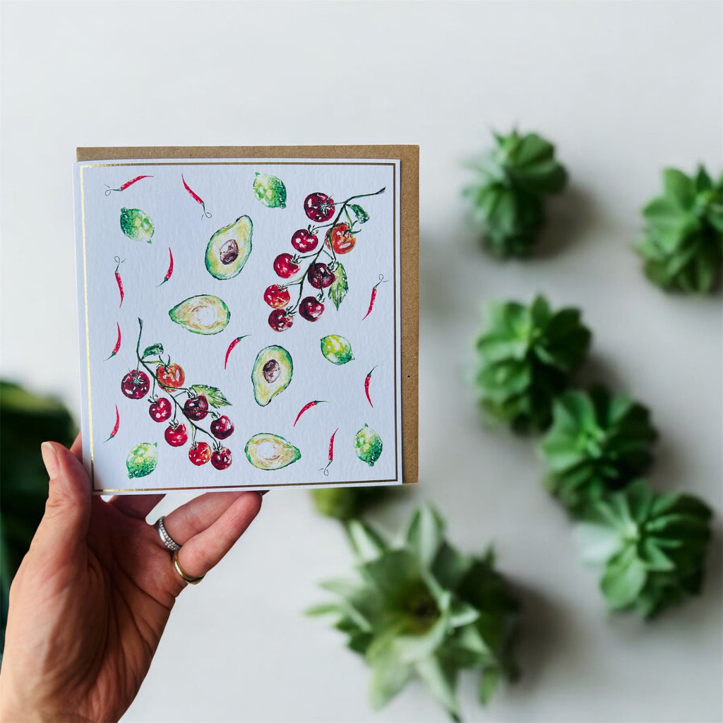 Fiesta 'Guacamole' Greeting Card - by Sarah Epsom