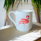 Flamingo Mug, Lady in Pink, Flamingo Design, Fine Bone China Mug - by Sarah Epsom