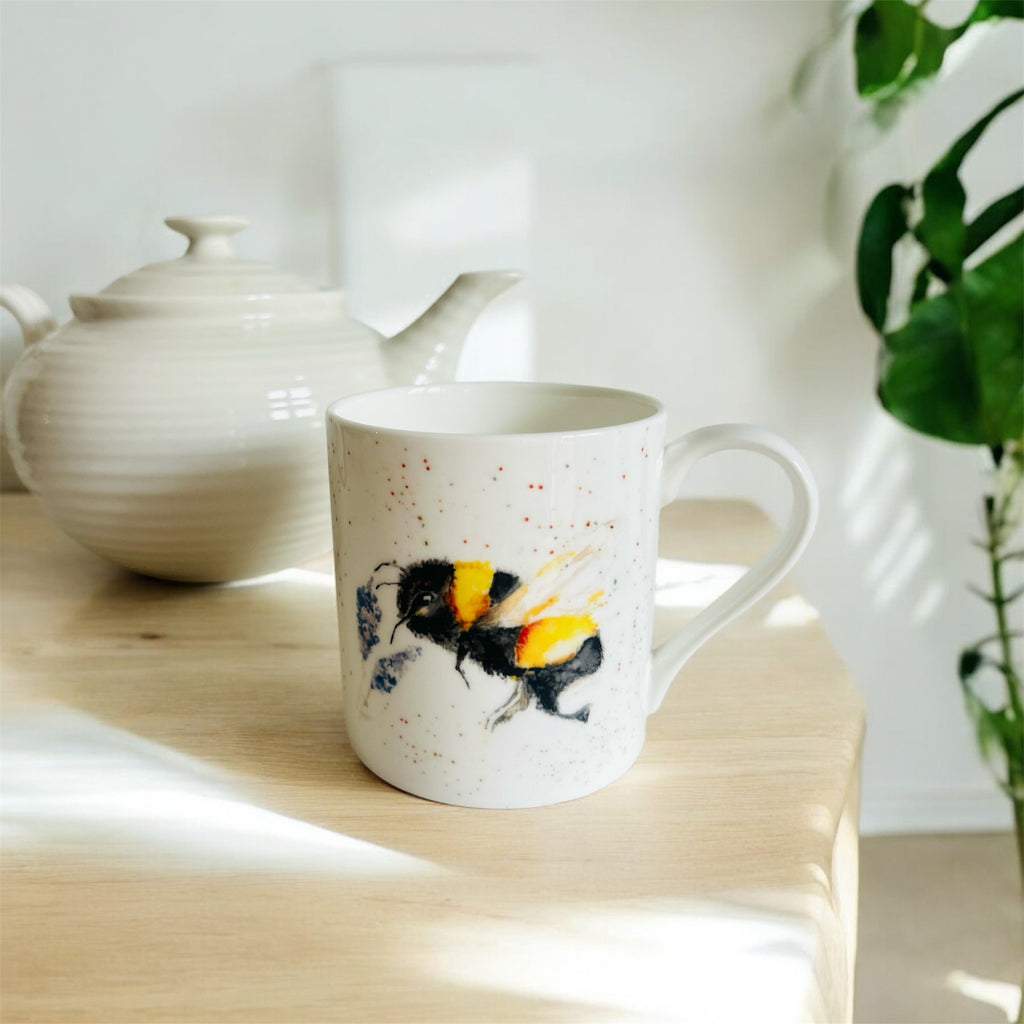 Bumblebee Mug, First Flight, Fine Bone China Mug by Sarah Epsom