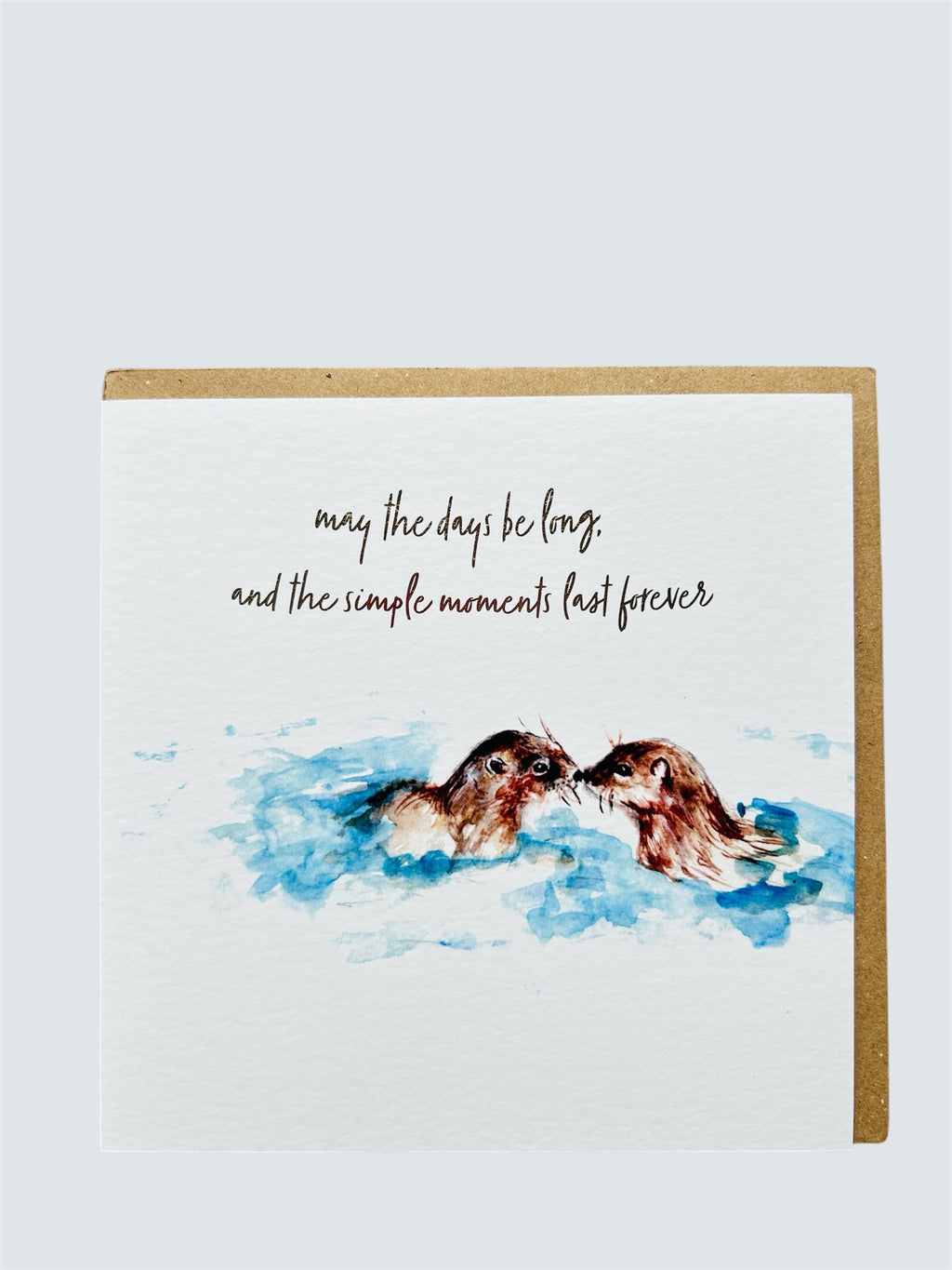 Otters 'May the days be long and the simple moments last forever' Greeting Card - by artist Sarah Epsom - Available for pre-order