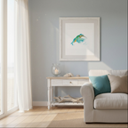 Kingfisher Art Print 'Emerald Wings' | A3 Giclée on Textured Paper, by artist Sarah Epsom