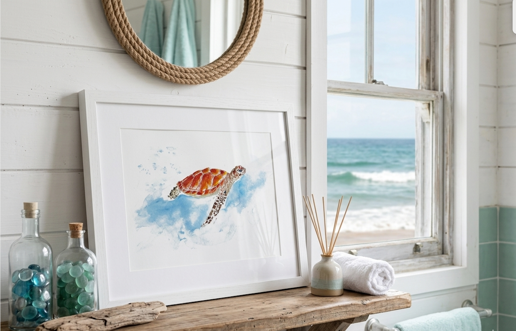 Turtle Print | A3 Giclée on Hahnemühle German Etching Paper by Sarah Epsom