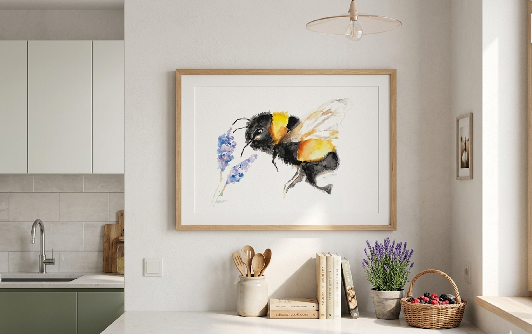 Bumble Bee Print | A3 Giclée on Hahnemühle German Etching Paper by Sarah Epsom